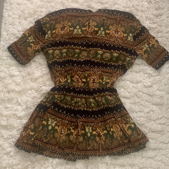 VINTAGE Reworked Print Mini Dress - Picture 3 of 3